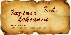 Kazimir Lakčanin vizit kartica